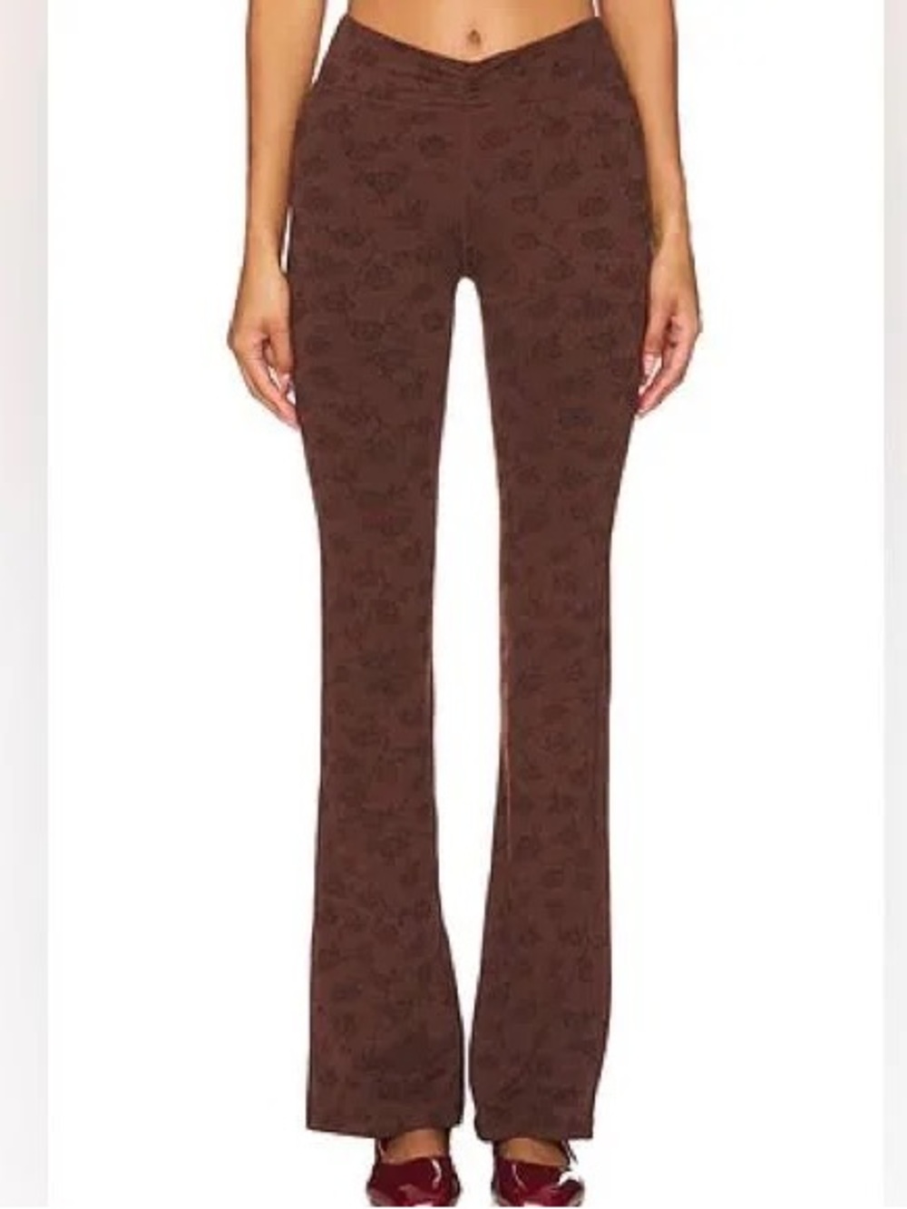 Frankie’s Bikinis active Brown Floral Print Leggings